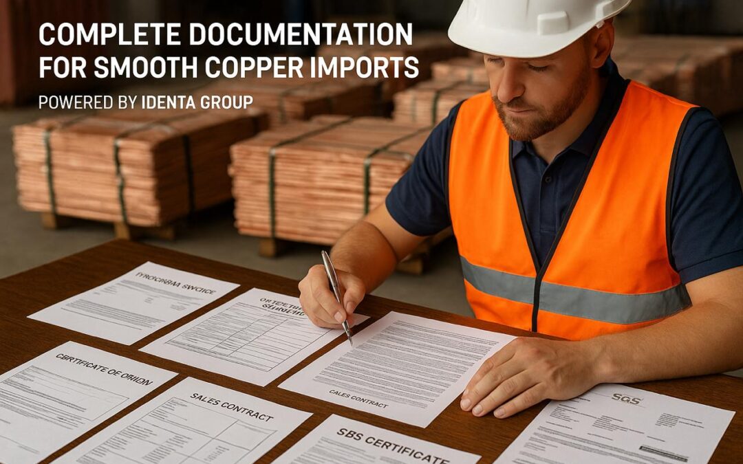 Discover the full list of documents required to safely import copper cathode and wire. Learn how Identa Group provides full export documentation for smooth copper shipments.